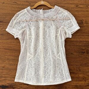 Byron Lars Lace Top -  Zip Back SZ 6